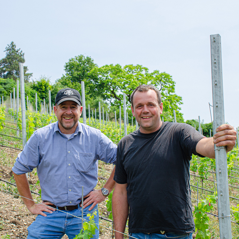 Philippe Brühlmann, Geschäftsführer GVS Weinkellerei, Adrian Müller, Winzer Stokarberg